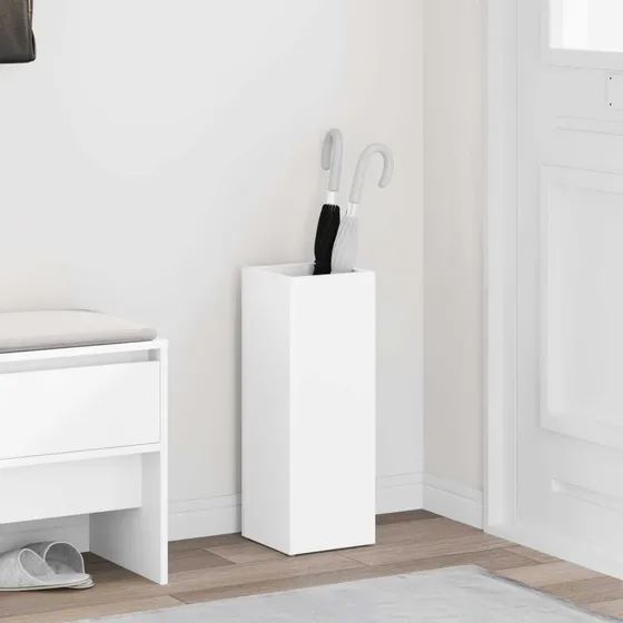 vidaXL Paraplystativ i hvidt konstrueret træ, 20 x 20 x 55,5 cm