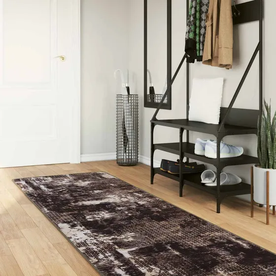 vidaXL MARSA Løbertæppe Sort og Hvid 100 x 400 cm
