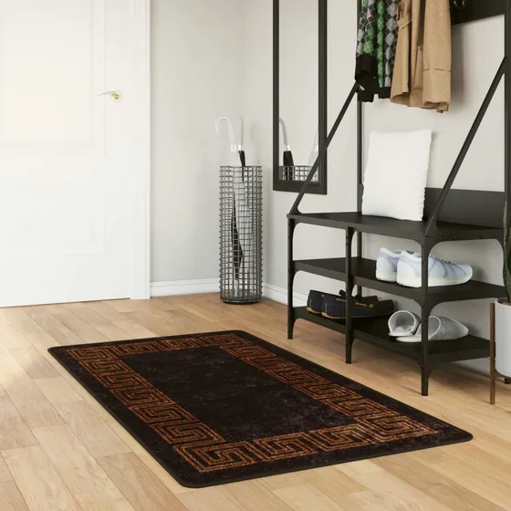 vidaXL Tæppe Runner MARSA Sort 80 x 100 cm