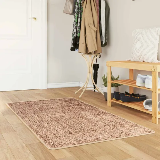 vidaXL Tæppe Runner MARSA Brun 80 x 100 cm