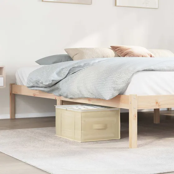 vidaXL Opbevaringsboks med gennemsigtigt vindue, 6 stk, 33,6 L, creme