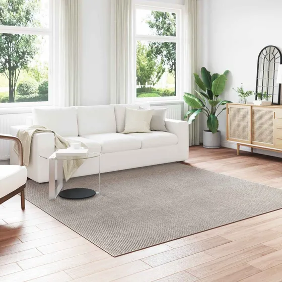 vidaXL LUGO Tæppe Creme og Taupe 240 x 240 cm