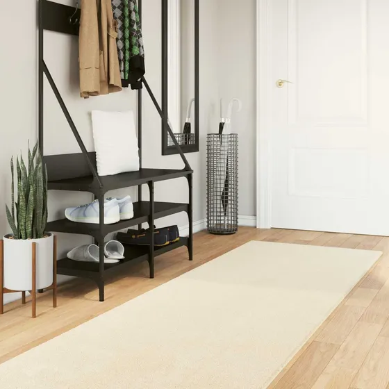 vidaXL Huarte Luvtæppe Cremefarvet 80 x 750 cm