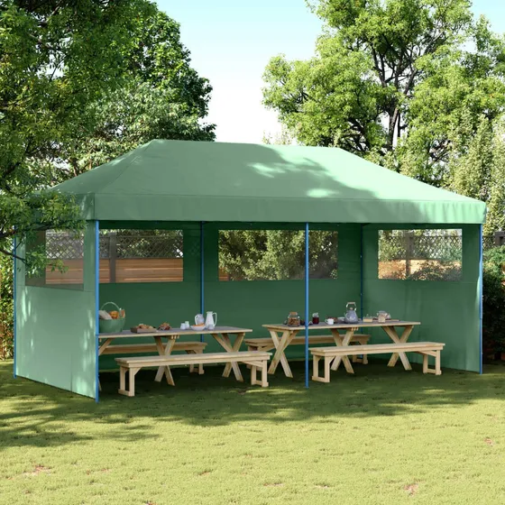 vidaXL Party Tent 292 x 580 x 315 cm - Grøn Oxford stof