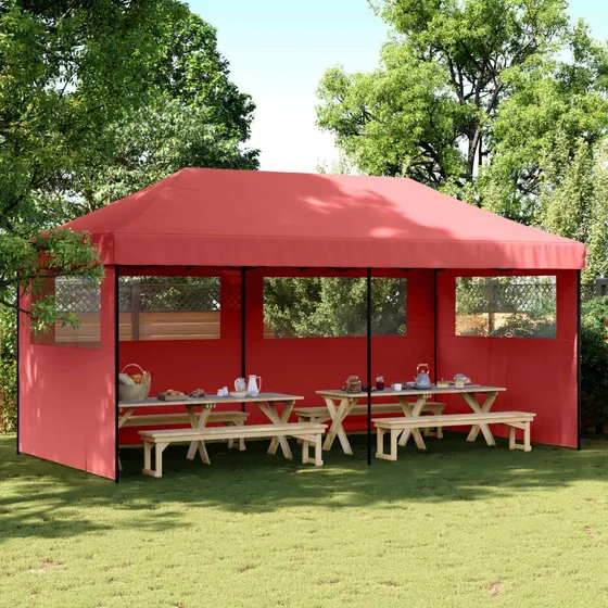vidaXL Party Tent 292 x 580 x 315 cm - Bordeaux Oxford stof