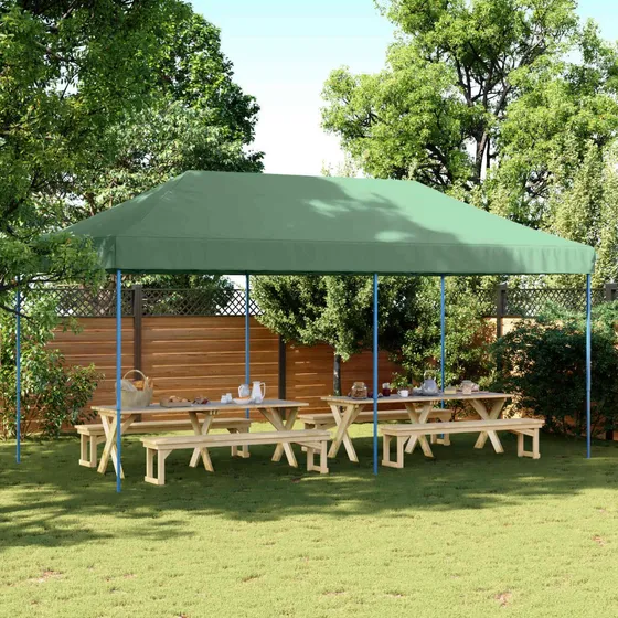 vidaXL Party Tent 292 x 580 x 315 cm - Grøn Oxford stof