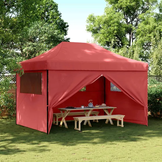 vidaXL Partytelt 279 x 410 x 315 cm - Bordeaux Oxford stof
