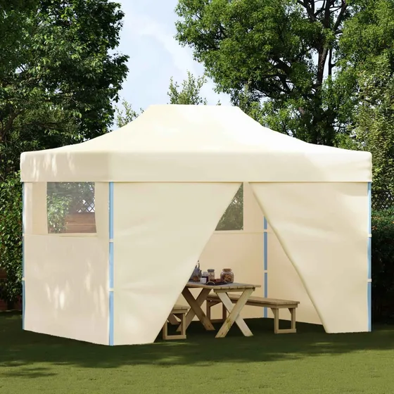 vidaXL Partytelt 280 x 410 x 315 cm - Cremefarvet Oxfordstof