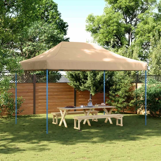 vidaXL Partytelt 279 x 410 x 315 cm Beige Oxford stof