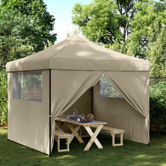 vidaXL Party Tent 292 x 292 x 315 cm - Gråbrun Oxford stof