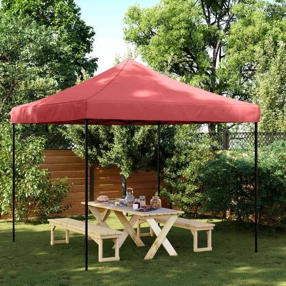 vidaXL Partytelt 292 x 292 x 315 cm - Bordeaux Oxford stof