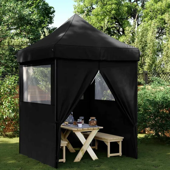 vidaXL Party Tent 200 x 200 x 306 cm Sort Oxford stof