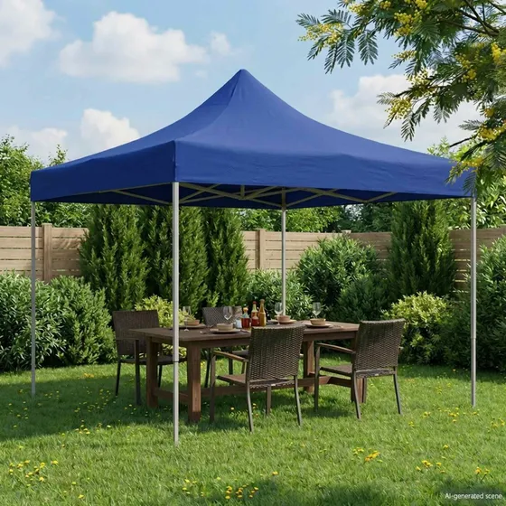 vidaXL Partytelt 291 x 291 x 315 cm - Blå Oxford stof