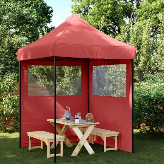 vidaXL Party Tent 200 x 200 x 306 cm - Bordeaux Oxford
