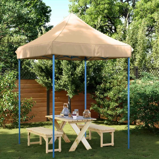 vidaXL Party Tent 200 x 200 x 306 cm Beige Oxford