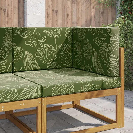 vidaXL Udendørs Sofa Pude Bladdesign 80 x 80 cm