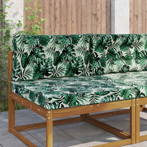 vidaXL Udendørs Sofa Pude Bladmønster 80 x 80 cm