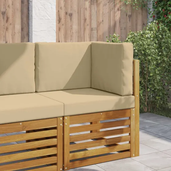 vidaXL Udendørs Sofa Pude Sæt, Beige, 60 x 60 cm
