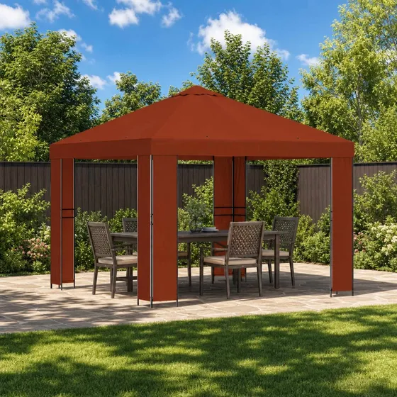 vidaXL Pavillon 3 x 3 m - Terrakotta Polyester og Stål