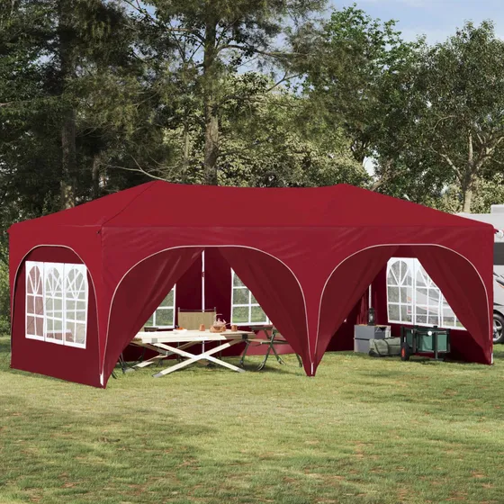 vidaXL Pop-up Festtelt 575 x 288 x 245 cm - Bordeaux Oxford
