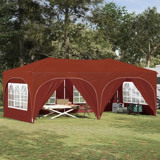 vidaXL Pop-up Festtelt 575 x 288 x 245 cm - Terrakotta