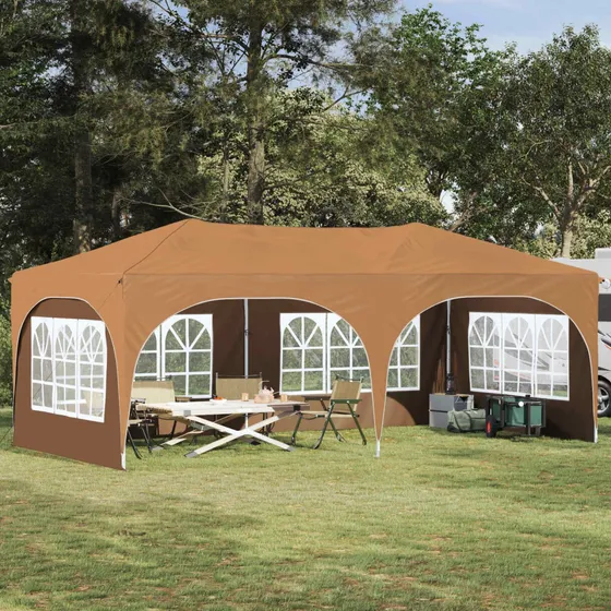 vidaXL Pop-up Festtelt 575 x 288 x 245 cm Beige Oxford stof