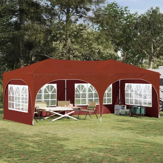 vidaXL Pop-up Festtelt 575 x 288 x 245 cm - Terrakotta