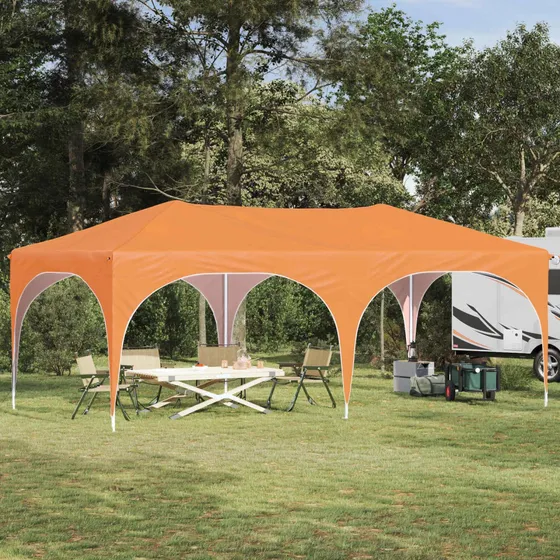 vidaXL Pop-up Festtelt 575 x 288 x 245 cm - Orange Oxford