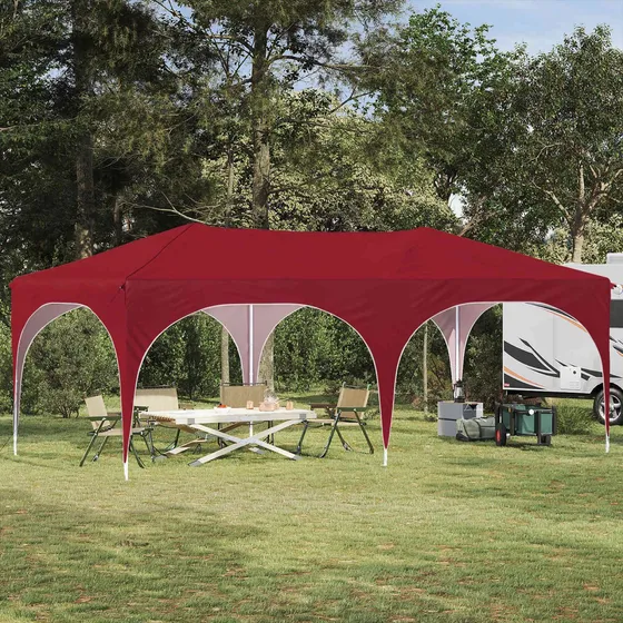 vidaXL Pop-up Festtelt 575 x 288 x 245 cm - Bordeaux Oxford
