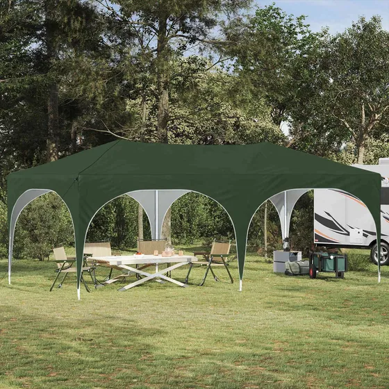 vidaXL Pop-up Festtelt 575 x 288 x 245 cm - Grøn Oxford