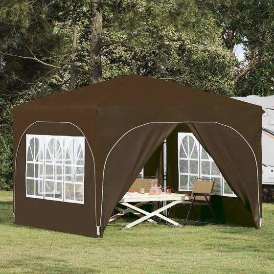 vidaXL Pop-up Festtelt 290 x 290 x 245 cm - Gråbrun