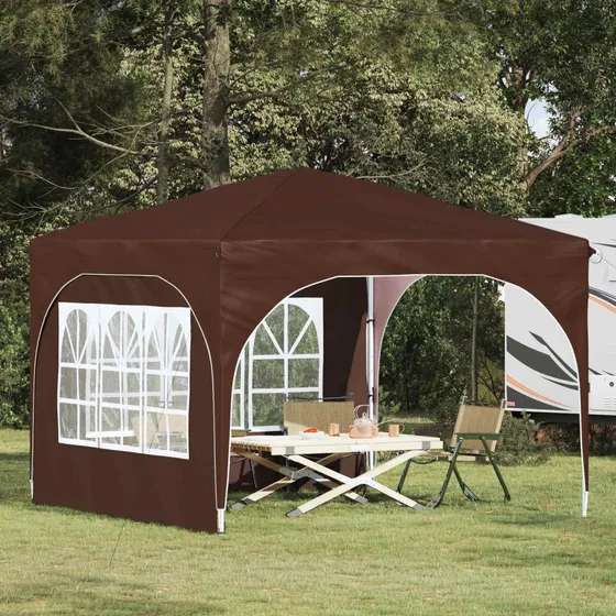vidaXL Pop-up Festtelt 290 x 245 cm - Brun