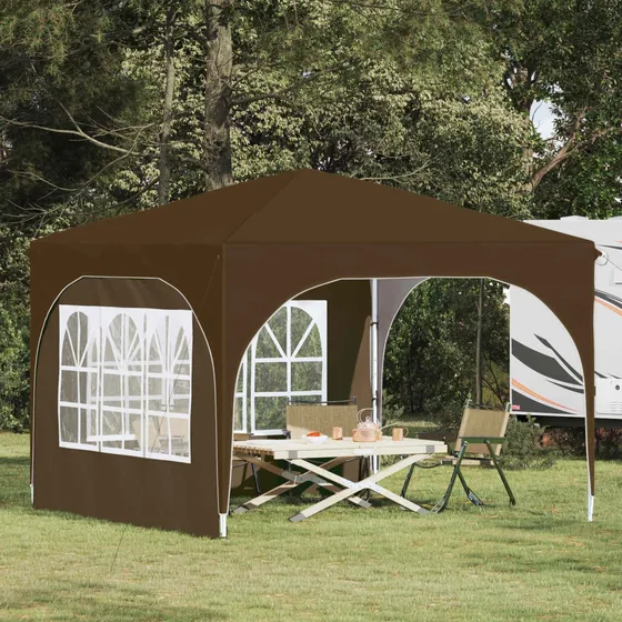 vidaXL Pop-up Festtelt 290 x 290 x 245 cm - Gråbrun