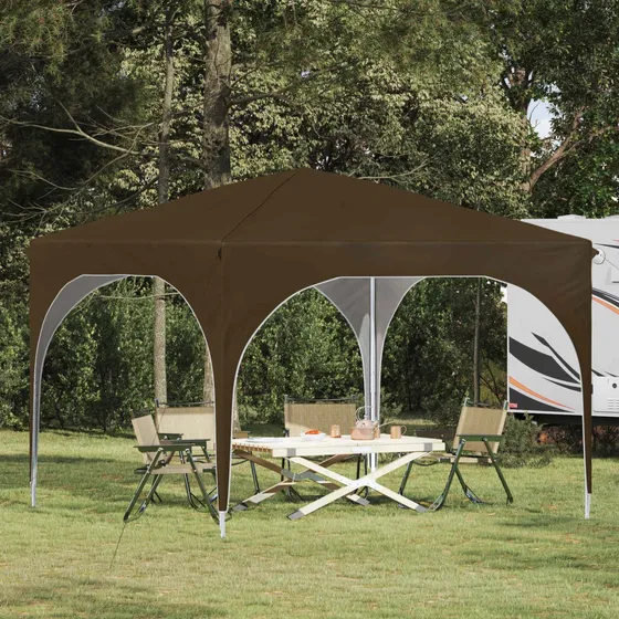 vidaXL Pop-up Festtelt 290 x 290 x 245 cm - Gråbrun