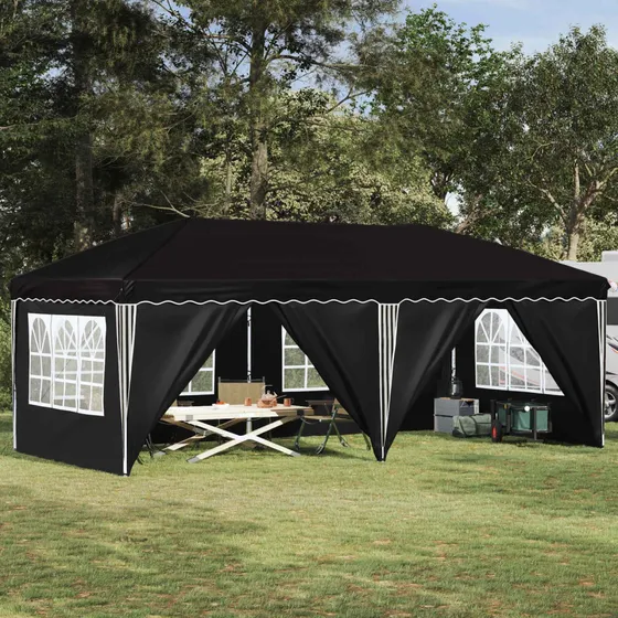 vidaXL Pop-up Festtelt 575 x 288 x 245 cm - Sort
