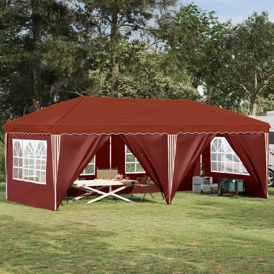 vidaXL Pop-up Festtelt 575 x 288 x 245 cm - Terrakotta