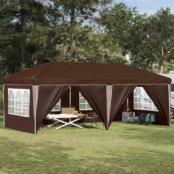 vidaXL Pop-up Festtelt 575 x 288 x 245 cm Brun