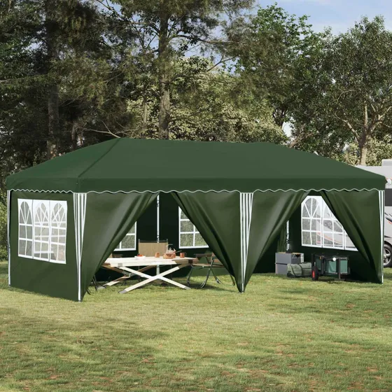 vidaXL Pop-up Festtelt 575 x 288 x 245 cm - Grøn