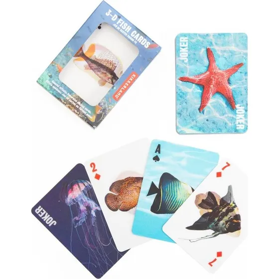 3D Spillekort - Fisk (Lenticular)