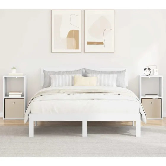 vidaXL Sengebord 2 stk. Hvid 35 x 32 x 68,5 cm