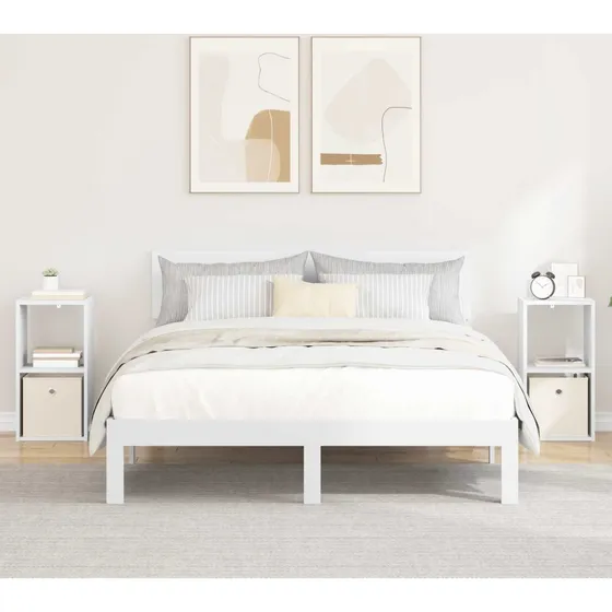 vidaXL Sengebord 2 stk. Hvid 30,5 x 27 x 59,5 cm