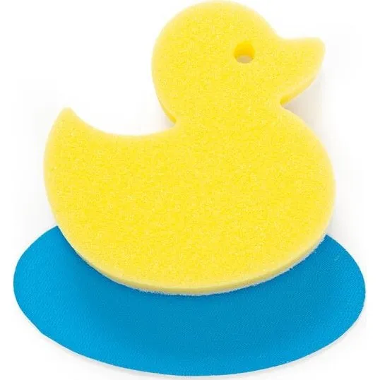 Kikkerland skuresvamp med holder – And (gul)