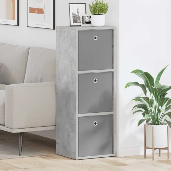 vidaXL Sideboard med skuffe, Beton Grå, 35 x 32 x 99,5 cm
