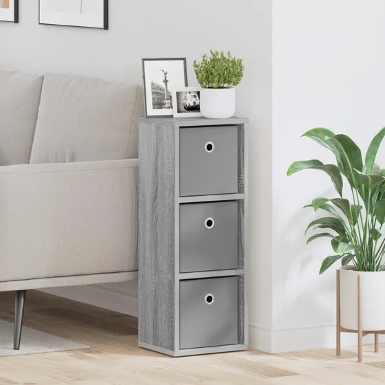 vidaXL Sideboard med 3 skuffer i Grå Sonoma - 25,5 x 22 x 69,5 cm