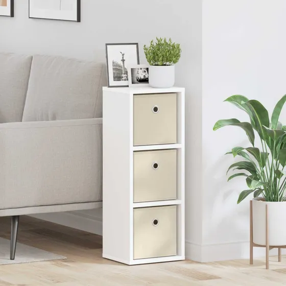 vidaXL Sideboard med 3 skuffer - Hvid 25,5 x 22 x 69,5 cm