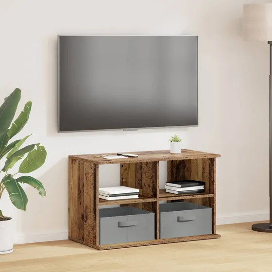 vidaXL TV-stand med skuffer i gammelt træ, 79 x 40 x 48 cm