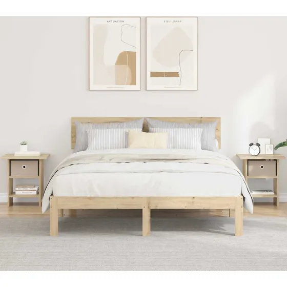vidaXL Sengebord 2 stk. Sonoma eg, 41 x 40 x 45 cm