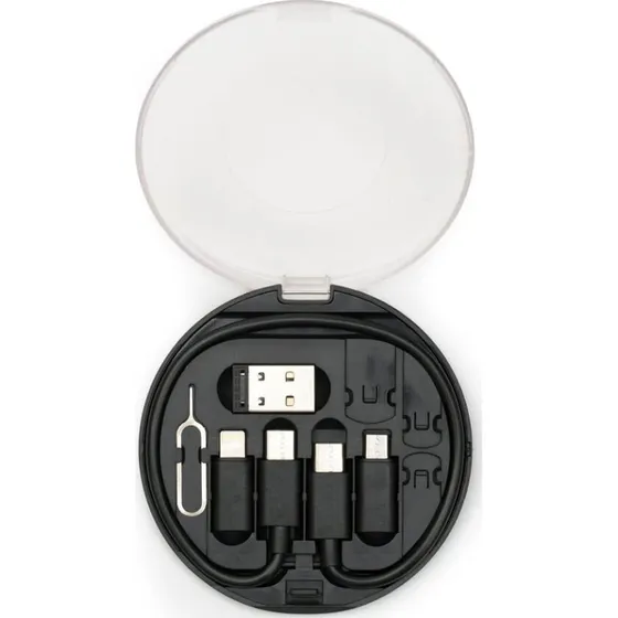 Kikkerland Multi USB-kabelsæt – Lightning, Micro & USB-C