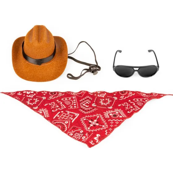 Kikkerland Kiko Kitty Western-udklædning til kat