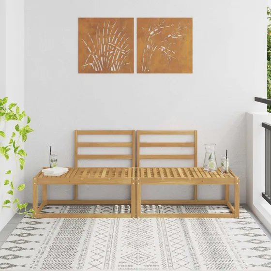 vidaXL Udendørs Modulsofa 2 stk - Hvid 182,5 x 63 x 73 cm